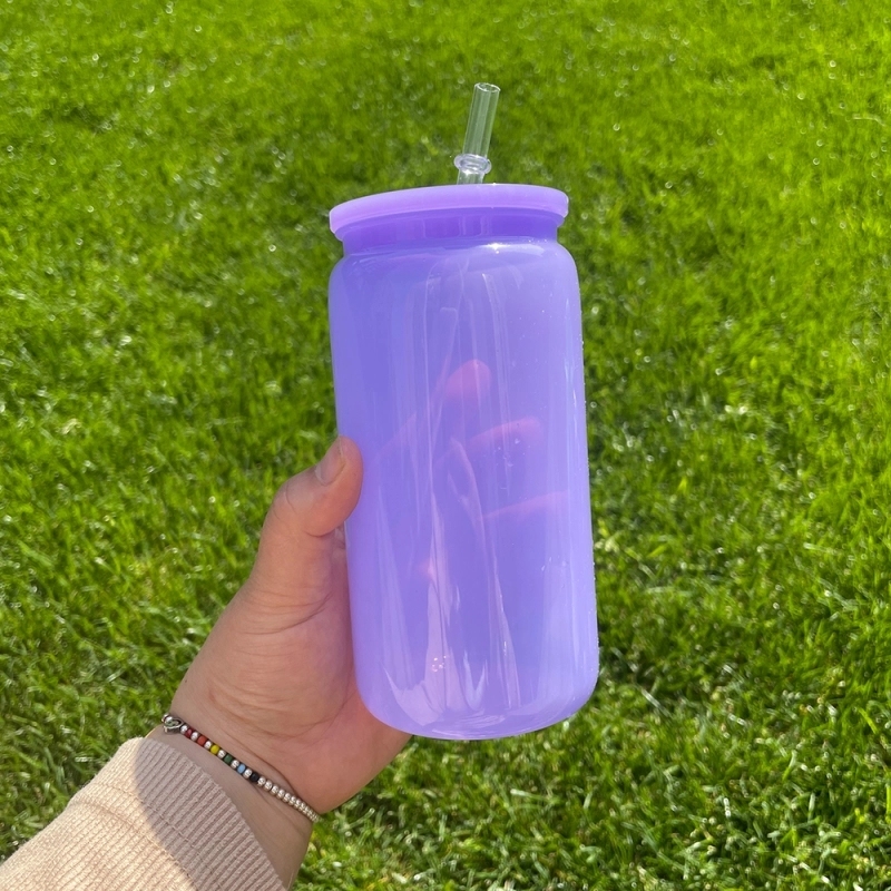 50 Pack USA Warehouse Macaron Colored Plastic Cup for Uv Dtf Wraps and Vinyl Same Shape As 16oz Glass Can