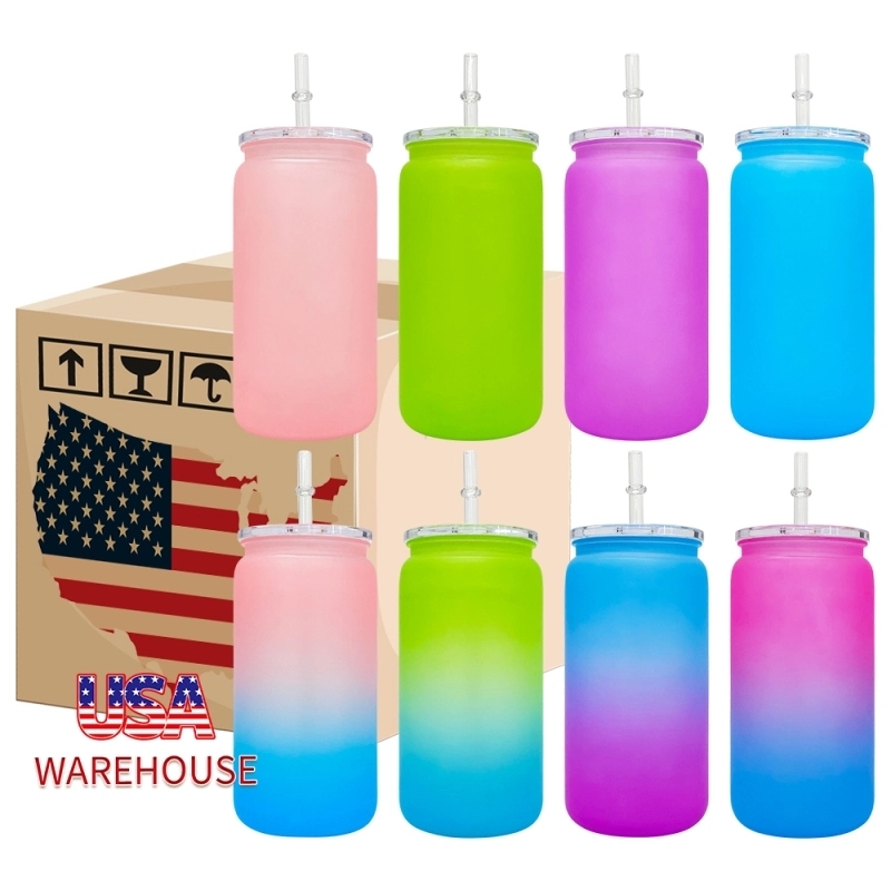 25 Pack USA Warehouse 16oz Matte Colors Acrylic Plastic Cans Same Size As Glass Cans