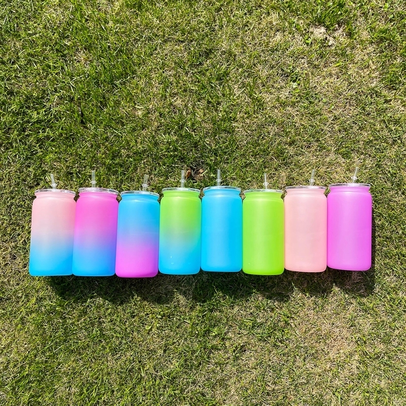 25 Pack USA Warehouse 16oz Matte Colors Acrylic Plastic Cans Same Size As Glass Cans