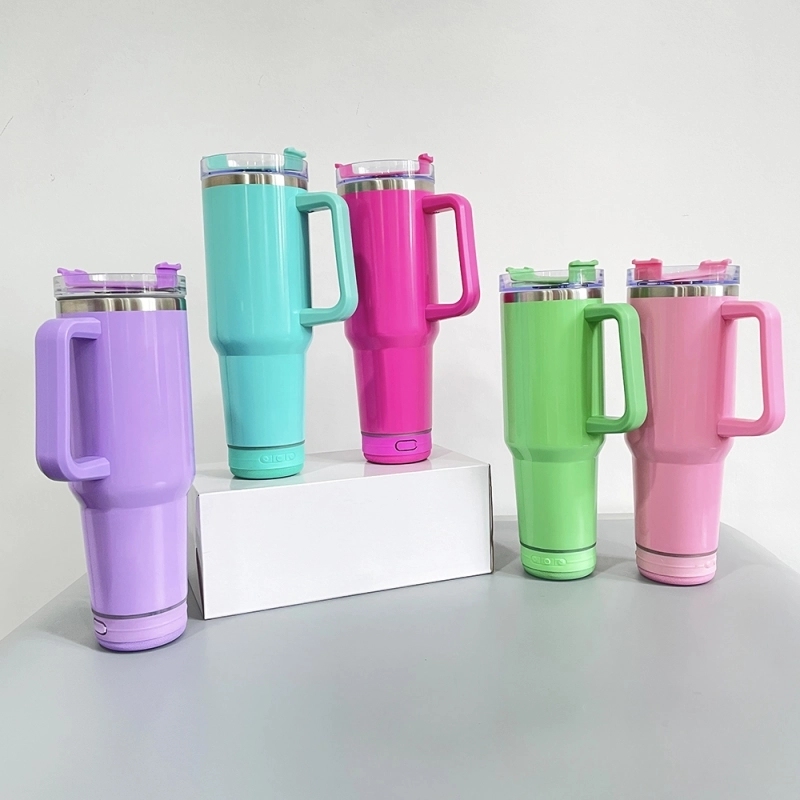 20 Pack USA Warehouse Mix Color 40oz Stainless Steel Sublimation Blanks Music Player Bluetooth Speaker Tumbler