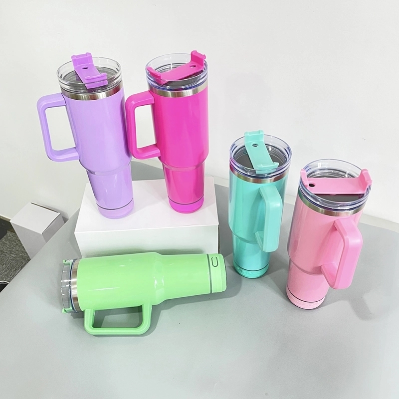 20 Pack USA Warehouse Mix Color 40oz Stainless Steel Sublimation Blanks Music Player Bluetooth Speaker Tumbler