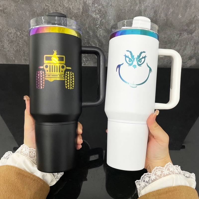 20 Pack USA Warehouse H2.0 40oz White Sublimation Quencher Tumbler With Storage Compartment