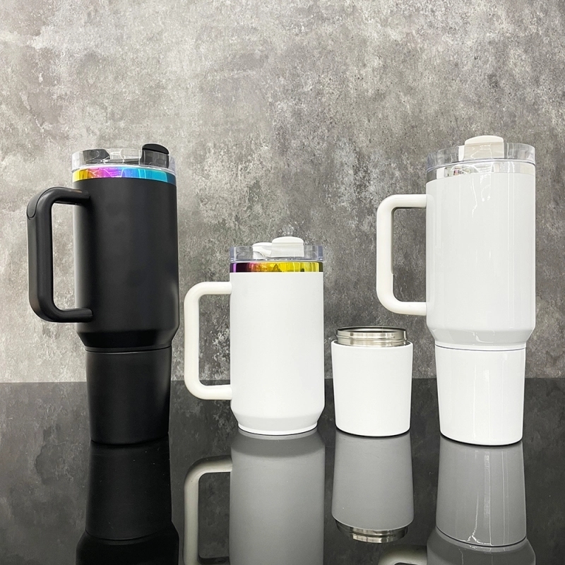 20 Pack USA Warehouse H2.0 40oz Rainbow Underneath Quencher Tumbler With Storage Compartment
