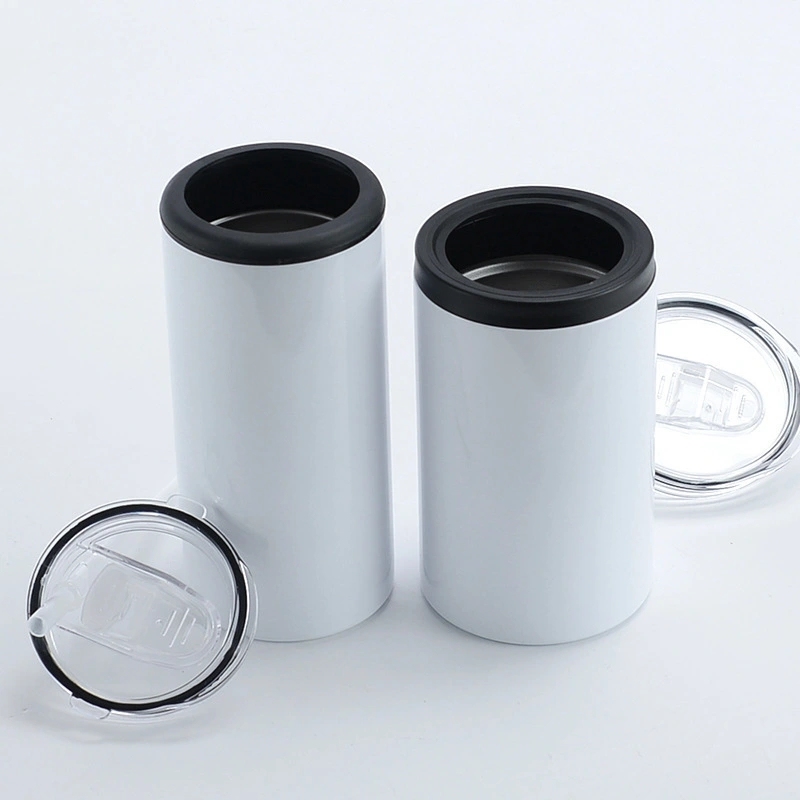 50 Pack USA Warehouse 12oz blank sublimation Can Cooler with 2 lids fatty and skinny style for choose