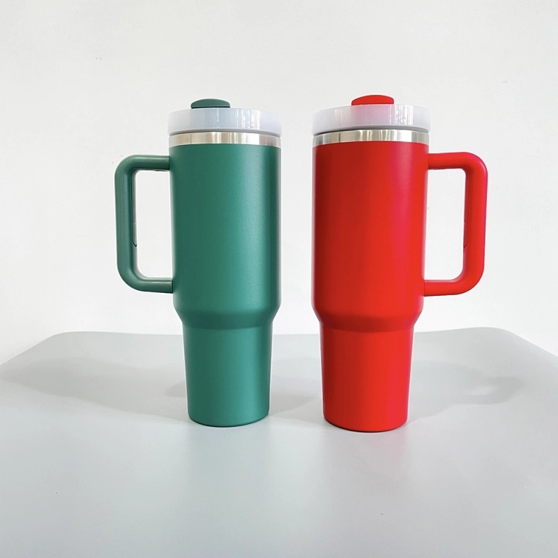 20 Pack USA Warehouse 40oz H2.0 Powder Coated Red&Green Christmas Colors Tumblers