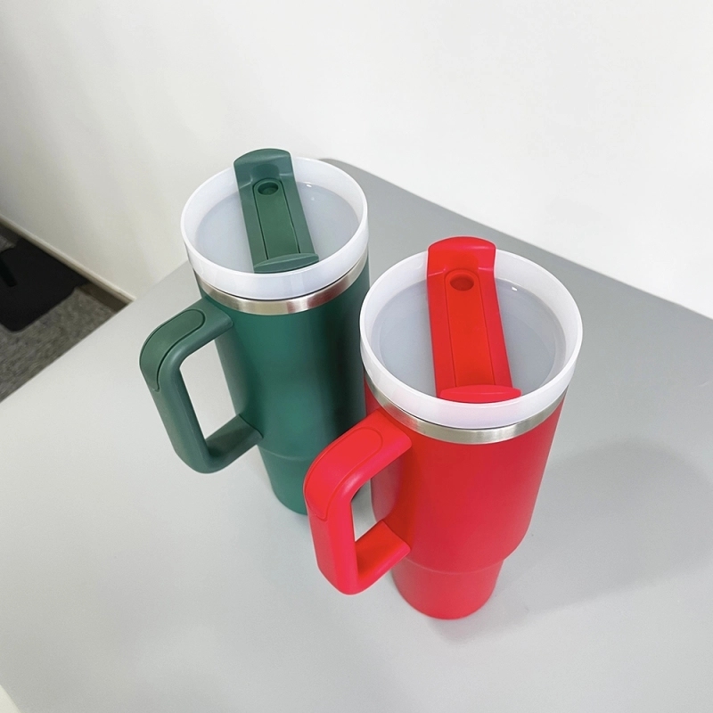 20 Pack USA Warehouse 40oz H2.0 Powder Coated Red&Green Christmas Colors Tumblers