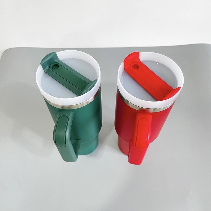 20 Pack USA Warehouse 40oz H2.0 Powder Coated Red&Green Christmas Colors Tumblers