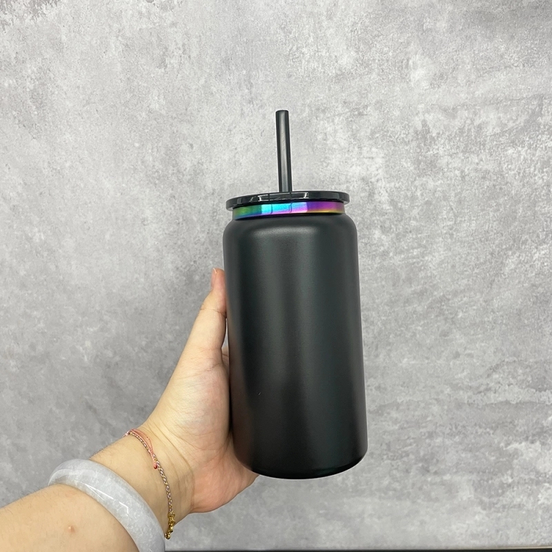 25 Pack USA Warehouse Christmas 16oz Rainbow Plated Vacuum Insulated Stainless Steel Can for Laser Engraving