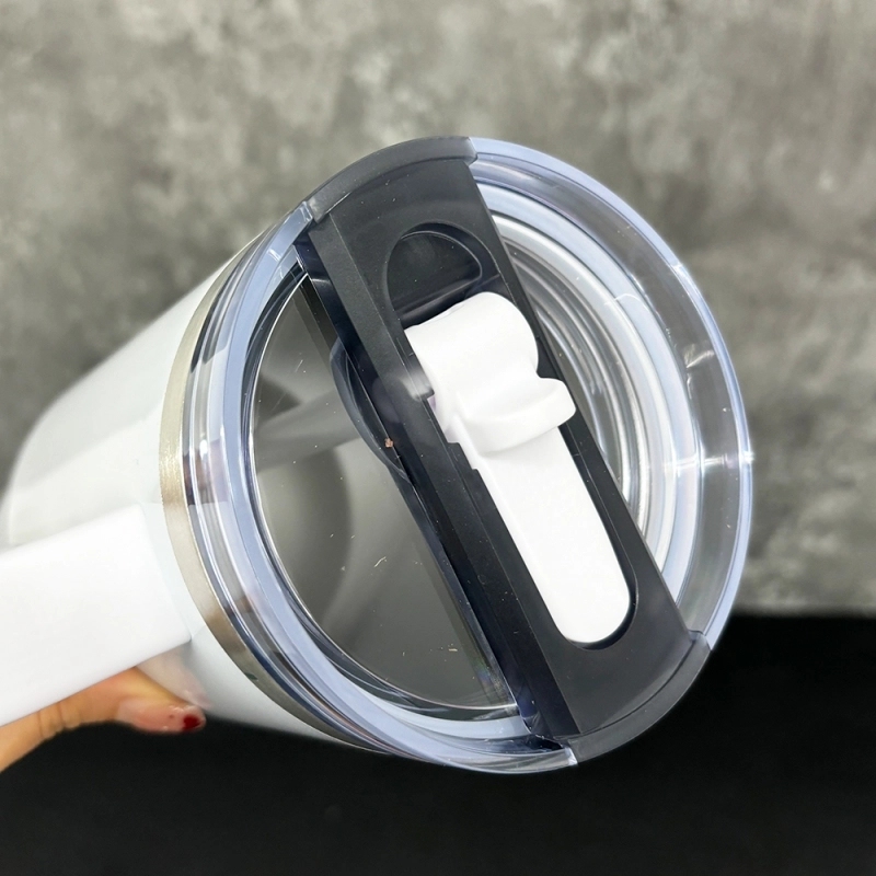 20 Pack USA Warehouse H3.0 40oz Leak Proof Lids Tumblers New Protour Style with Removable Nozzle Cover Glossy White Sublimation Tumblers