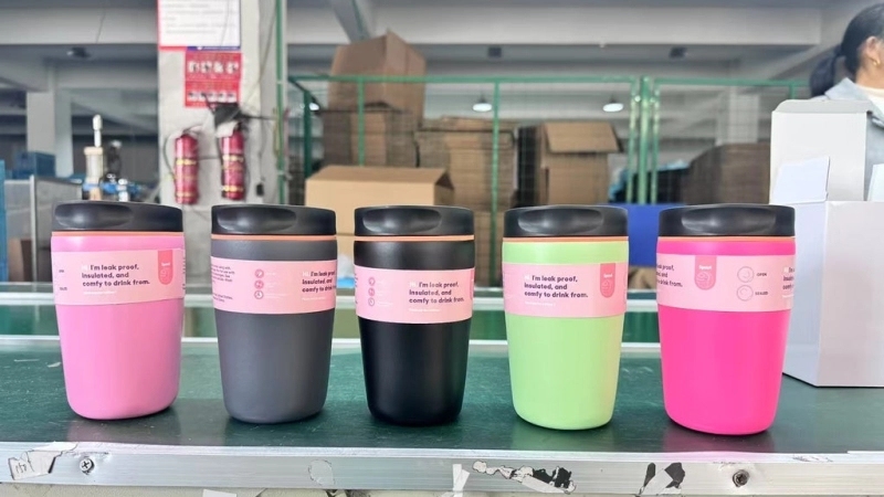 25 Pack China Warehouse 12oz/20oz Owala Style Powder Coated Coffee Mugs