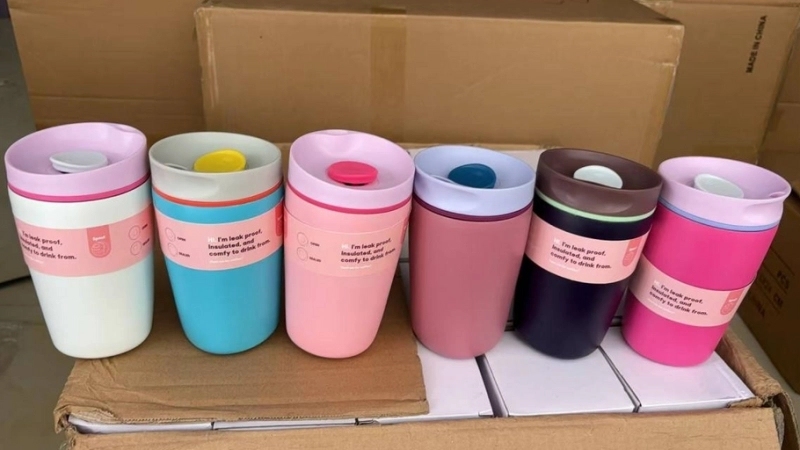 25 Pack China Warehouse 12oz/20oz Owala Style Powder Coated Coffee Mugs