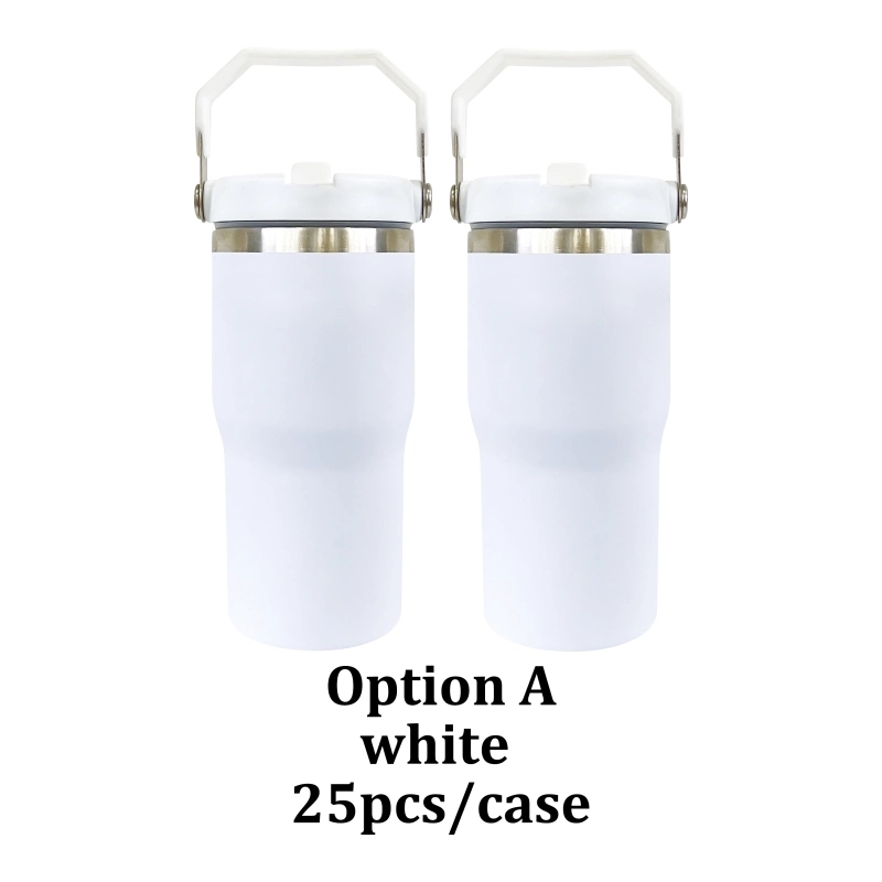 25 Pack USA Warehouse 20oz Matte Macaron Colors Blank Sublimation Kids School Water Bottle Flip Straw Lids Tumblers for Outdoor