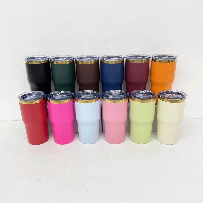 24 Pack USA Warehouse Mirror Gold Plated 20oz Coffee Travel Mug with Leak Proof Slide Lids for Laser Engraving