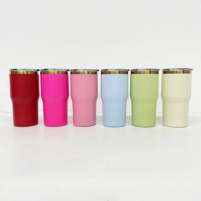 24 Pack USA Warehouse Mirror Gold Plated 20oz Coffee Travel Mug with Leak Proof Slide Lids for Laser Engraving