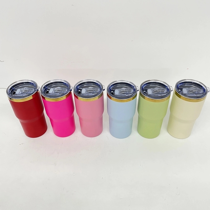 24 Pack USA Warehouse Mirror Gold Plated 20oz Coffee Travel Mug with Leak Proof Slide Lids for Laser Engraving