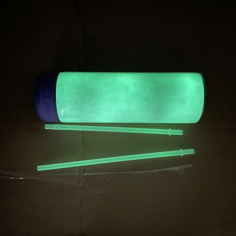 25 Pack USA Warehouse Blank Sublimation Glow In Dark 20oz Speaker Tumbler With Lid And Straw