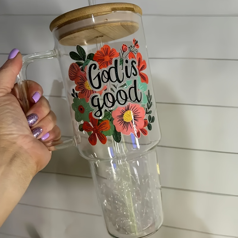 12pcs 32/40oz Sublimation Glass Cups with Handles