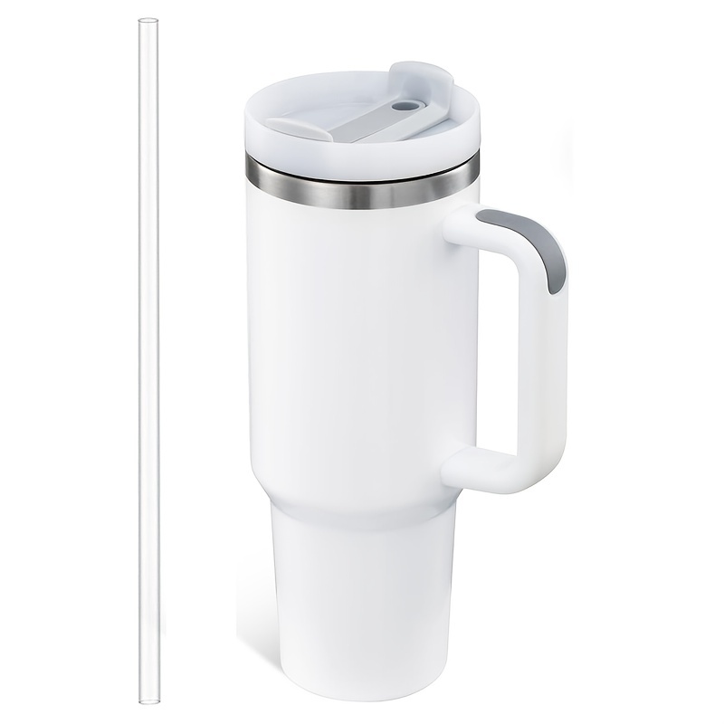 20pcs 40oz Sublimation Tumbler with Handle And Straw, Lids Insulated Tumblers