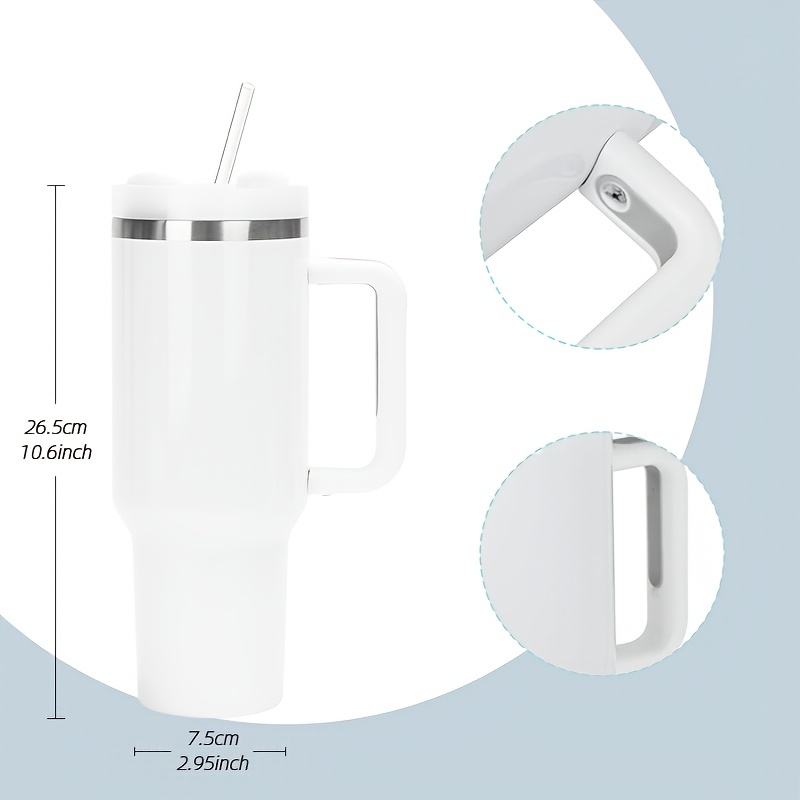 20pcs 40oz Sublimation Tumbler with Handle And Straw, Lids Insulated Tumblers