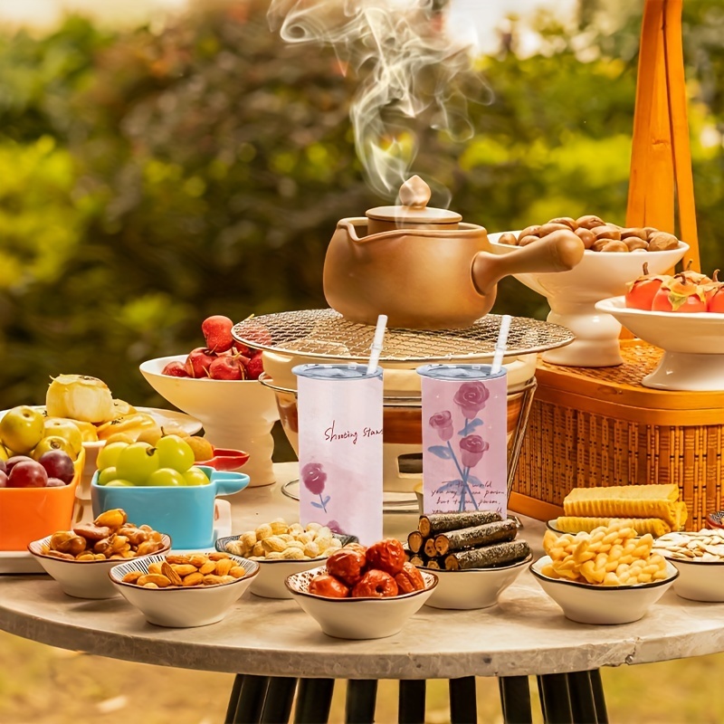 25pcs 15oz Premium Sublimation Skinny Tumbler Double Wall Insulated Stainless Steel Cup With Lid And Straw