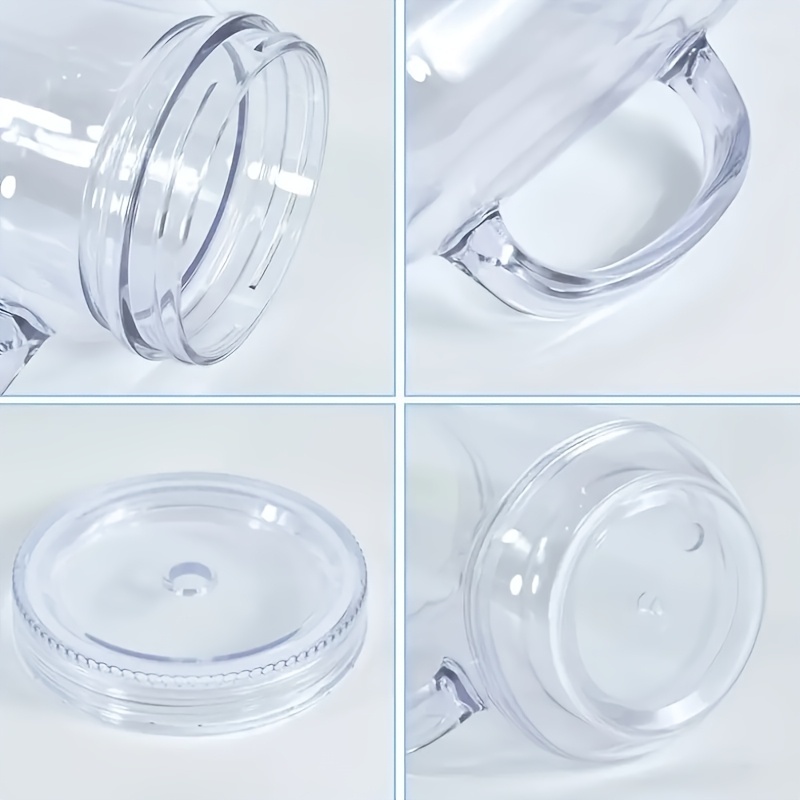 25pcs 20oz Double-Wall Plastic Tumblers with Rubber Stopper & Straw