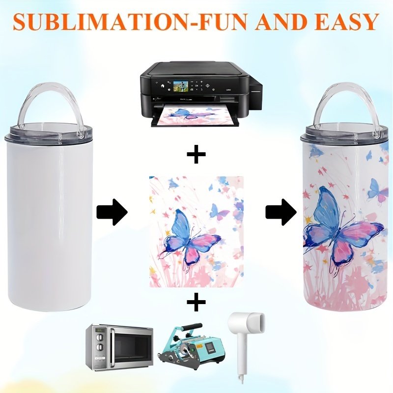 25pcs of 16oz 4-in-1 Sublimation Blank Cooler Jars Bulk Stainless Steel Tumbler Double Wall Straight Cup with 2 Lids and Straws