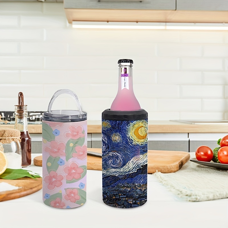 25pcs of 16oz 4-in-1 Sublimation Blank Cooler Jars Bulk Stainless Steel Tumbler Double Wall Straight Cup with 2 Lids and Straws