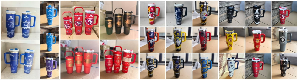 40oz Stanley Stainless Steel Tumbler NFL Football Personalized for Super Bowl 2026