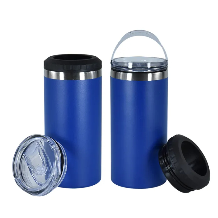 US Warehouse 16oz 4 in 1 Powder Coated Can Cooler with Opener
