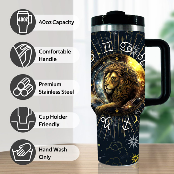 40oz Personalized Zodiac Constellations Tumblers Travel Mugs 40 oz Car Travel Tumbler