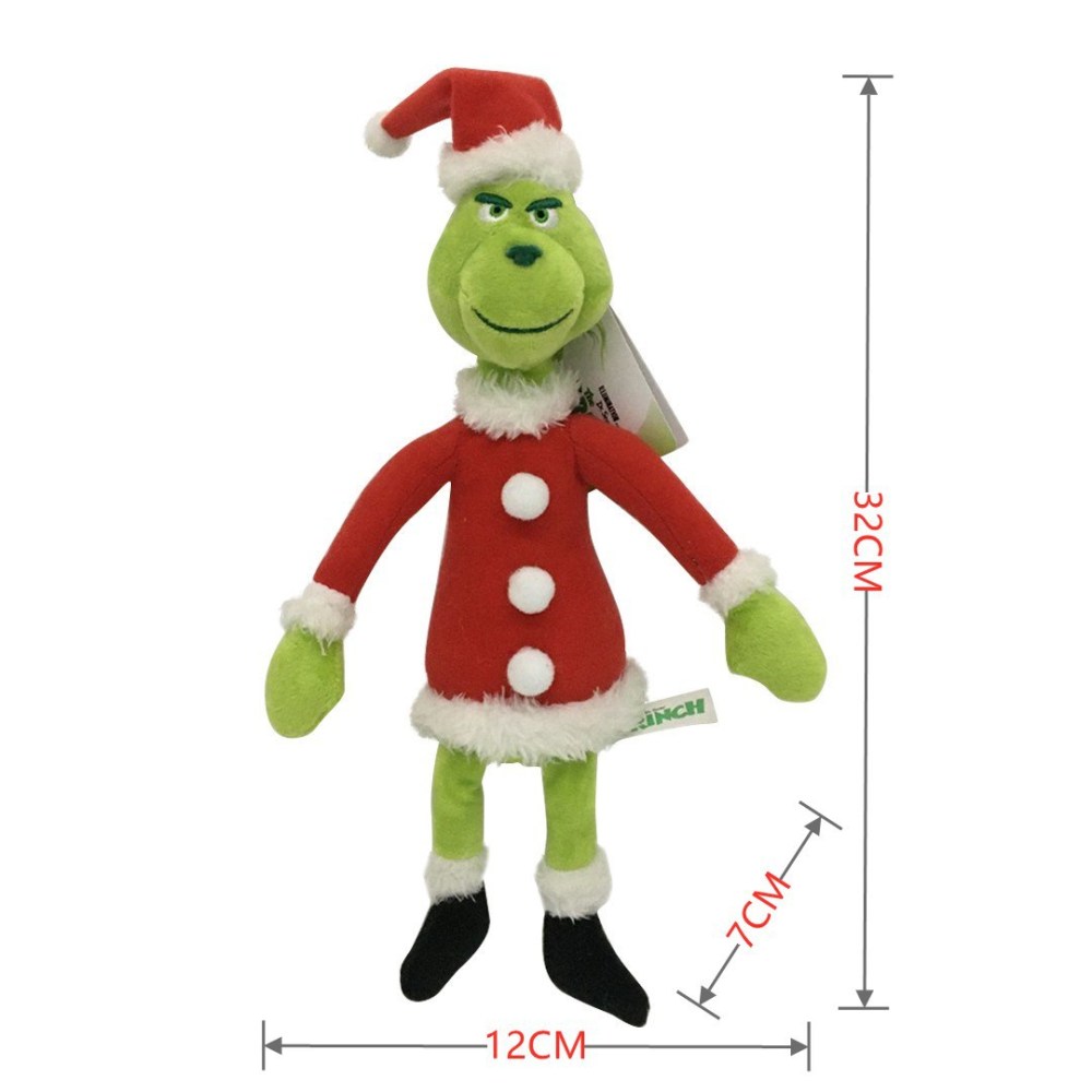 Christmas Grinch Green Monster Plush Doll Figure Toy for Boys and Girls Ideal Plush Gifts for Kids Birthday