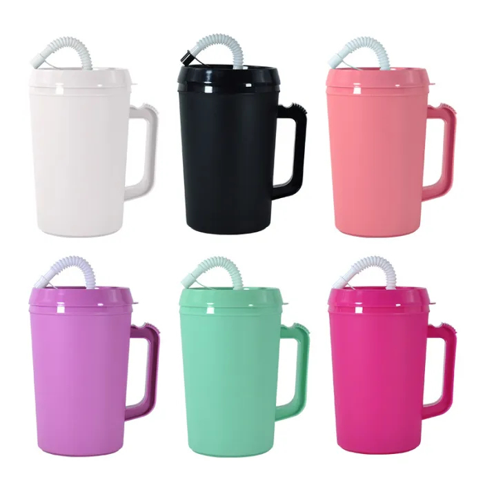 RTS US Warehouse BPA FREE 34oz colored plastic travel Cup (Not for sublimation)
