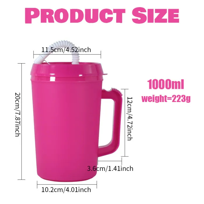 RTS US Warehouse BPA FREE 34oz colored plastic travel Cup (Not for sublimation)
