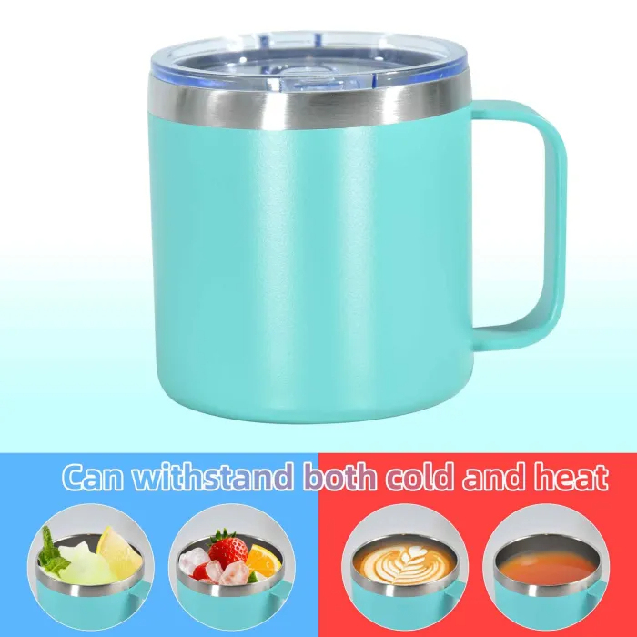 US Warehouse 12oz powder coated mugs with stainless straw +straw brush