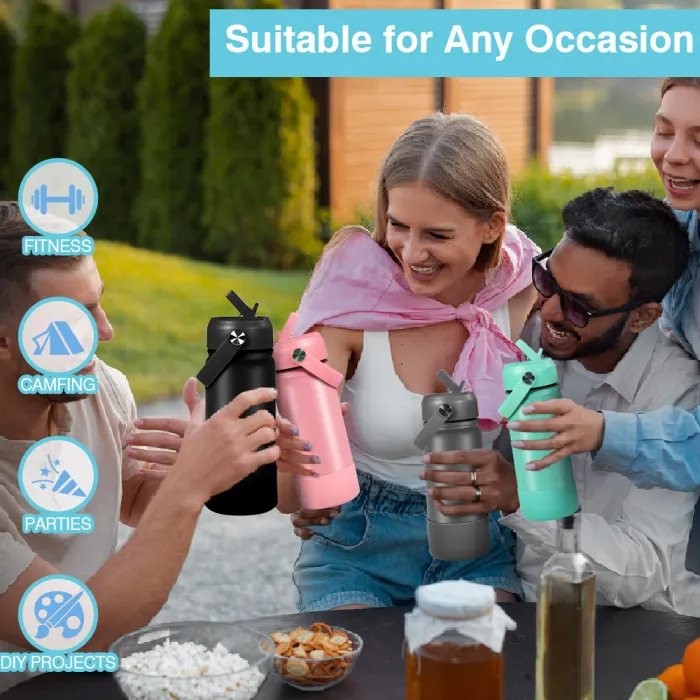 US Warehouse 18oz/32oz Powder Coated Sports Water Bottle with silicone bottom