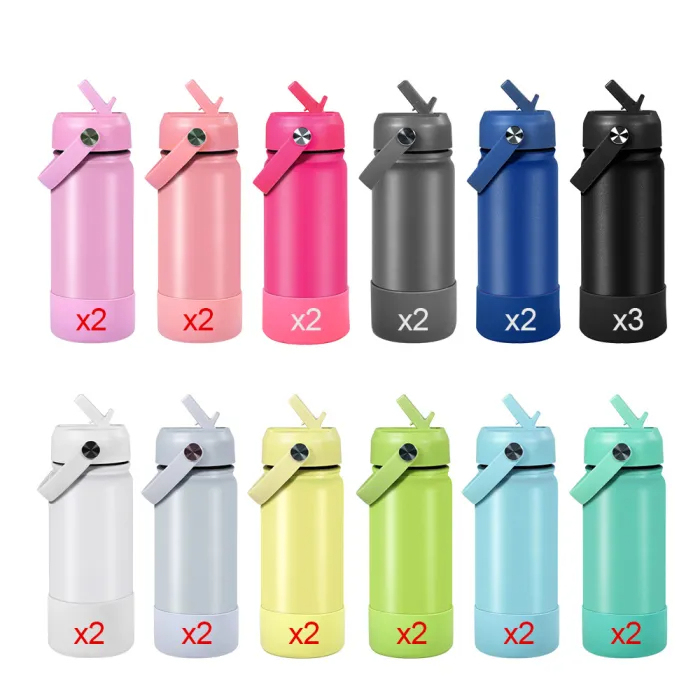 US Warehouse 18oz/32oz Powder Coated Sports Water Bottle with silicone bottom