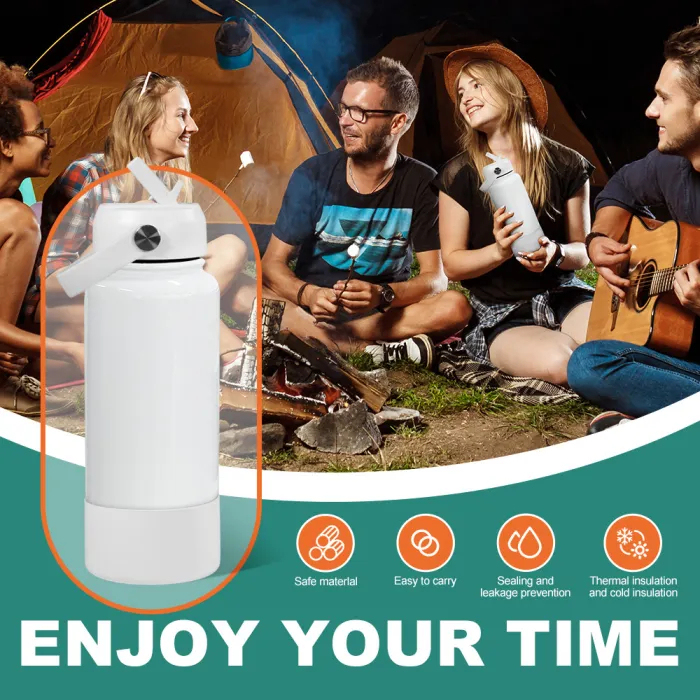 US Warehouse 18oz/32oz Sublimation Sports Water Bottle Silicone Bottom