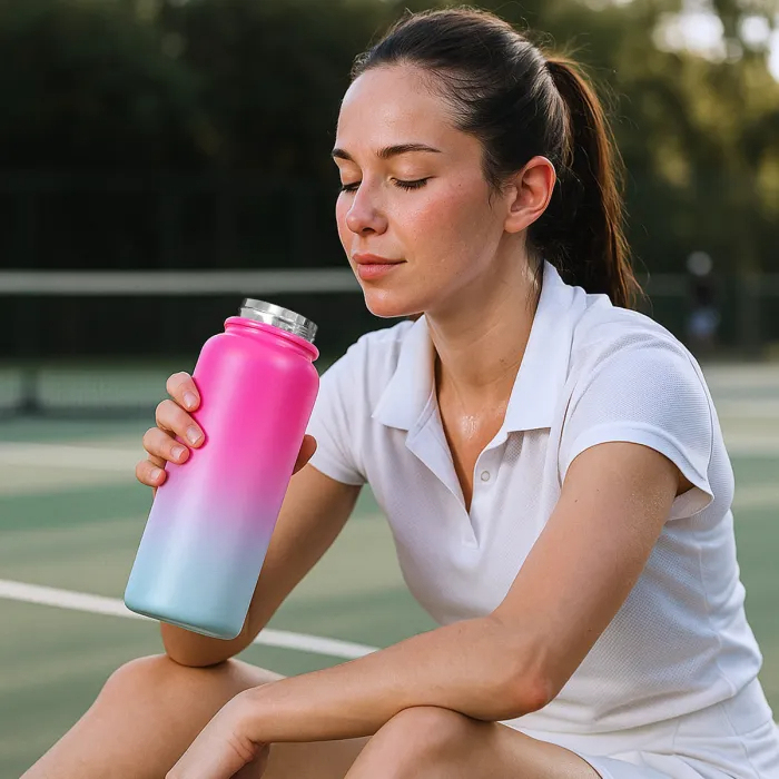 US Warehouse 32oz Gradient Powder Coated Sports Water Bottle