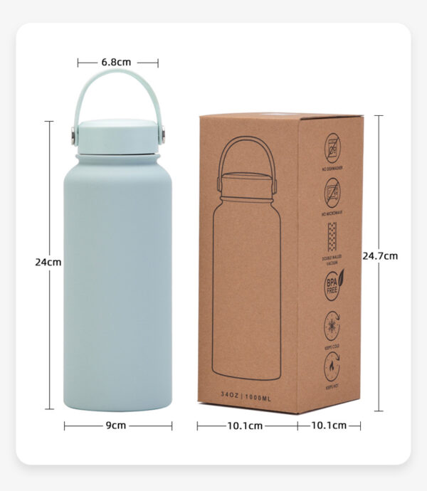 26oz/800ml Hydro Flask Stainless Steel Water Bottle with Portable Lids