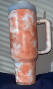 Tie Dye 40oz Tumbler with Handle Stainless Steel Double Wall Non-Sublimation
