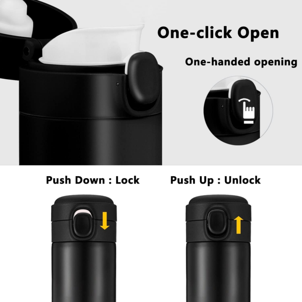 11oz Stainless Steel Vacuum Insulation Flask Thermos Pea Cups