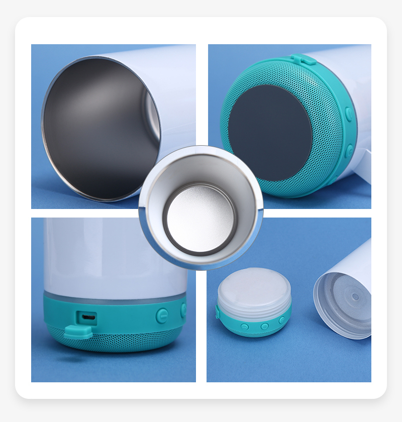 14oz Sublimation Bluetooth Speaker Mugs with Handle