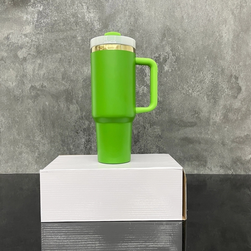 20Pack USA Warehouse mirror gold plated underneath powder coated Christmas green 40oz H2.0 tumbler