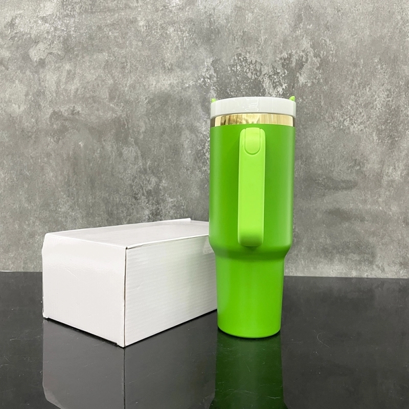 20Pack USA Warehouse mirror gold plated underneath powder coated Christmas green 40oz H2.0 tumbler