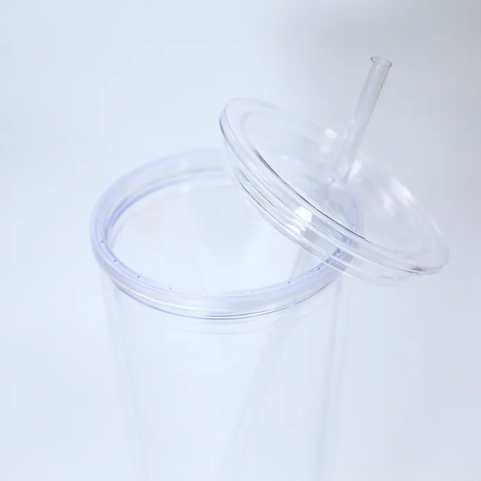 Pre-sale US warehosue BPA Free Double Wall 24oz Clear Snow Globe Plastic Cup