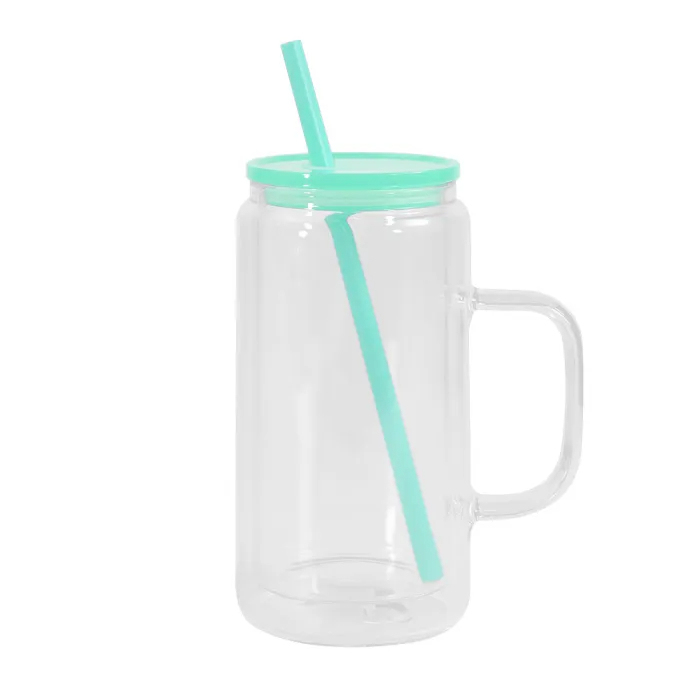 RTS US Warehouse Glass 16oz snow globe sublimation glass Cup,pre-hole