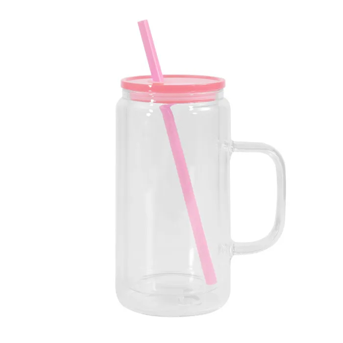 RTS US Warehouse Glass 16oz snow globe sublimation glass Cup,pre-hole
