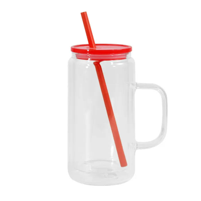 RTS US Warehouse Glass 16oz snow globe sublimation glass Cup,pre-hole