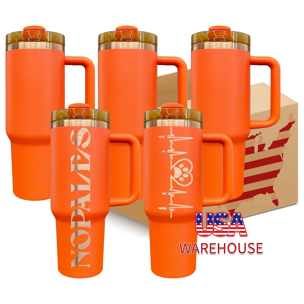 20 Pack USA Warehouse 40oz Pumpkin Spice Autumn Color Copper Plated Tumbler for Laser Engraving