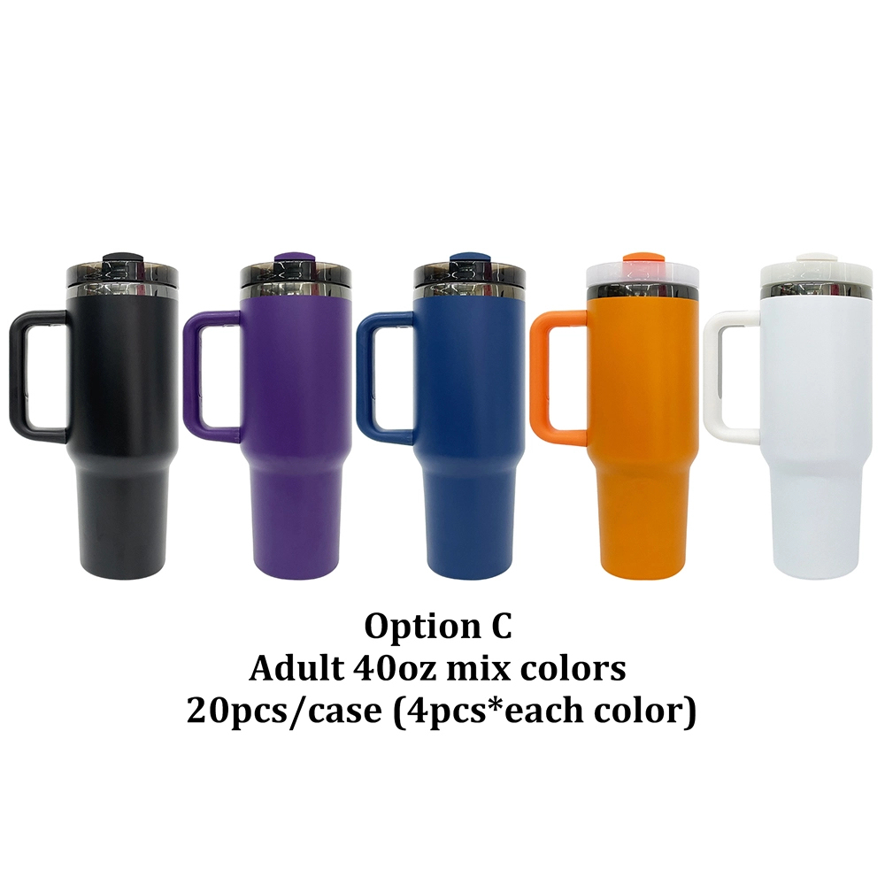 20 Pack USA Warehouse Halloween Parent Child Style H2.0 40oz Mirror Black Plated Underneath Tumblers for Laser Engraving
